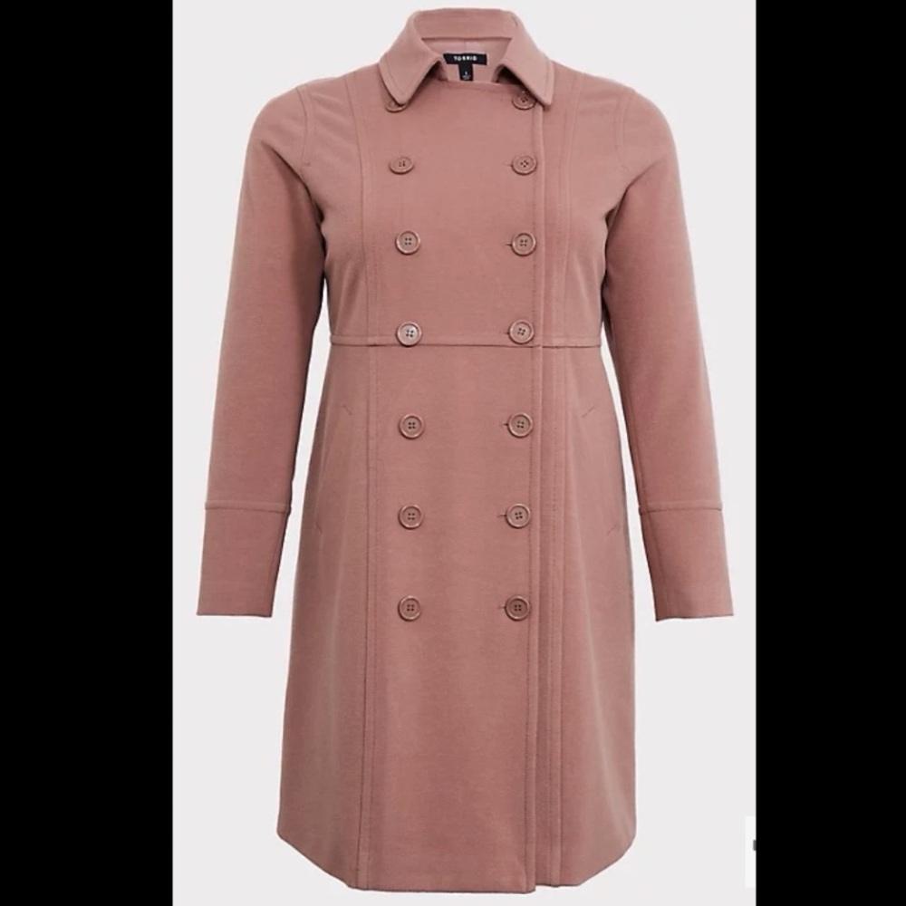 NWT Torrid size 4 Taupe Double-Breasted Coat